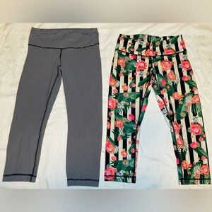 Lululemon 2 Piece Crop Leggings- Size 6
